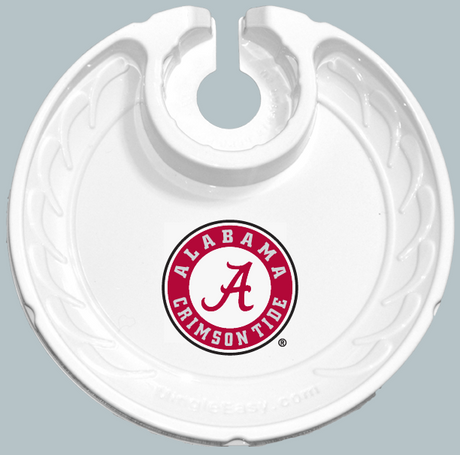 Crimson Tide Party Plates with Built-In Stemware and drinkware Holders